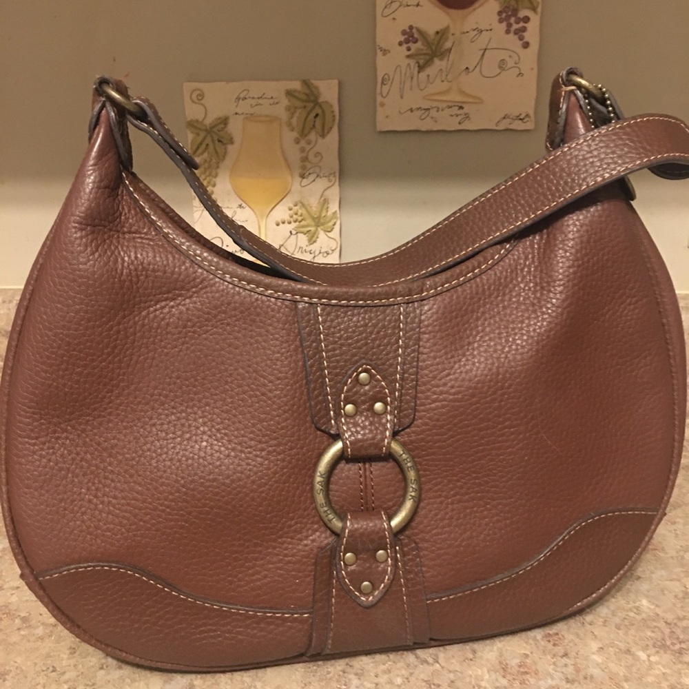 Leather vintage SAK handbag